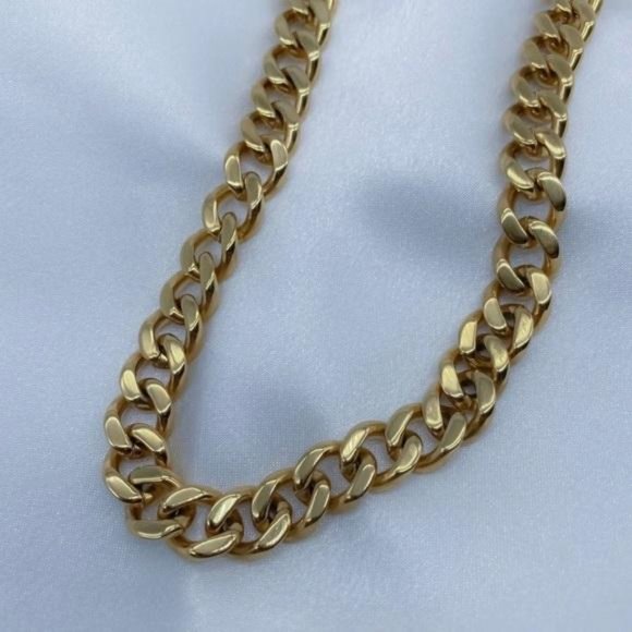 NEW 18K GOLD CUBAN CHAIN NECKLACE, NICE NECKLACE, CUTE NECKLACE - Picture 7 of 7